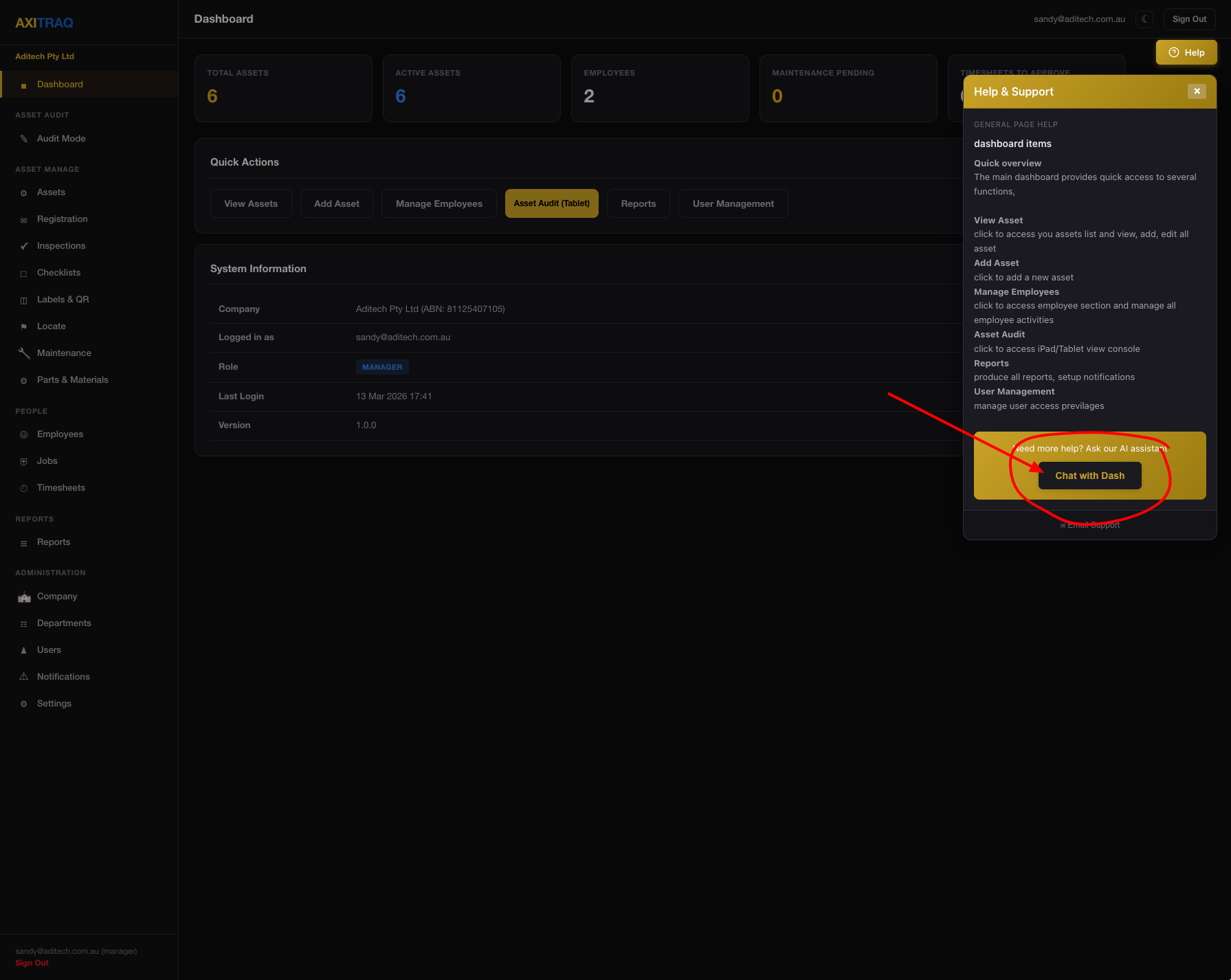 AXITRAQ Timesheet API